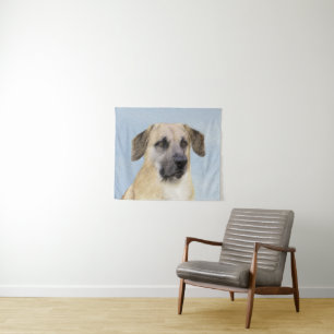 Chinook (Dropped Ears) Painting - Original Dog Art Tapestry