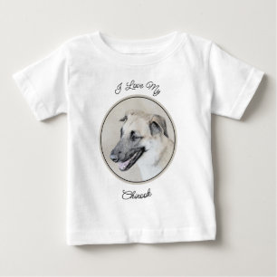 Chinook (Helicopter Ears) Painting - Dog Art Baby T-Shirt