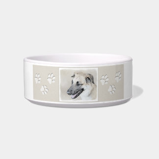 Chinook (Helicopter Ears) Painting - Dog Art Bowl
