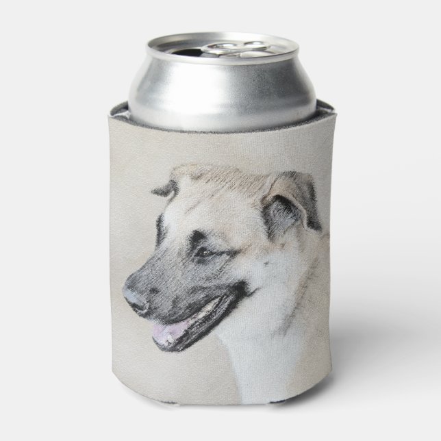 Chinook (Helicopter Ears) Painting - Dog Art Can Cooler (Can Front)
