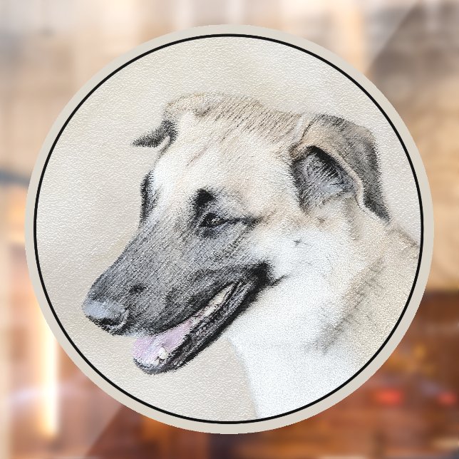 Chinook (Helicopter Ears) Painting - Dog Art Window Cling (Sheet 2)