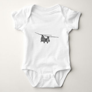 Chinook Helicopter Sihlouette Baby Bodysuit