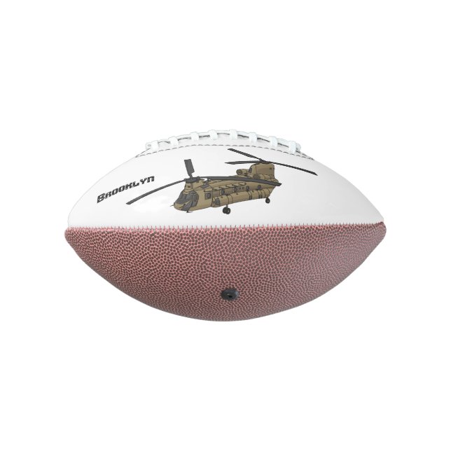 Chinook military helicopter illustration american football (Rotated 270)