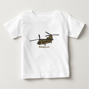 Chinook military helicopter illustration baby T-Shirt