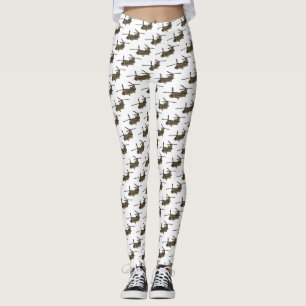 Chinook military helicopter illustration leggings