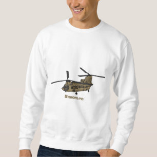 Chinook military helicopter illustration sweatshirt