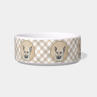 Chinook (Pointed Ears) Painting - Original Dog Art Bowl