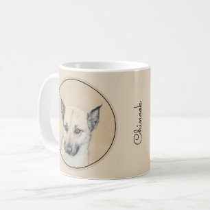 Chinook (Pointed Ears) Painting - Original Dog Art Coffee Mug