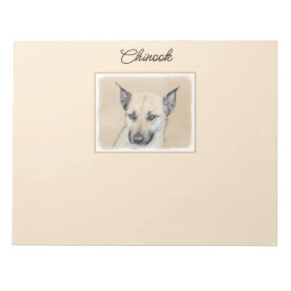 Chinook (Pointed Ears) Painting - Original Dog Art Notepad
