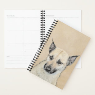 Chinook (Pointed Ears) Painting - Original Dog Art Planner