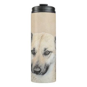 Chinook (Pointed Ears) Painting - Original Dog Art Thermal Tumbler