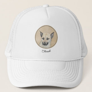 Chinook (Pointed Ears) Painting - Original Dog Art Trucker Hat