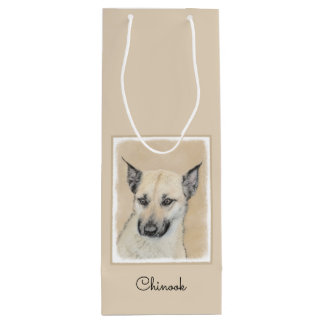 Chinook (Pointed Ears) Painting - Original Dog Art Wine Gift Bag