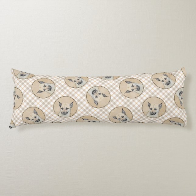Chinook Puppy Pointed Ears Painting Pet Dog Art Body Cushion (Front)