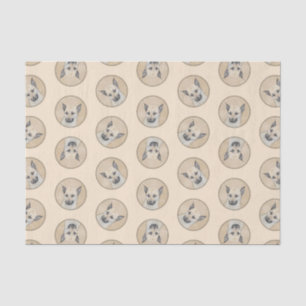 Chinook Puppy Pointed Ears Painting Pet Dog Art Tissue Paper