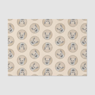 Chinook Puppy Pointed Ears Painting Pet Dog Art Tissue Paper