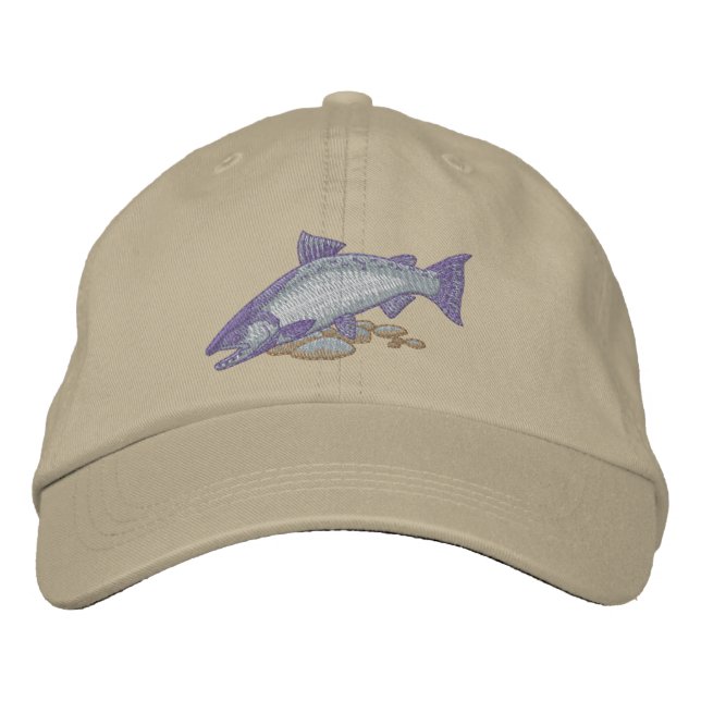 Chinook Salmon Embroidered Hat (Front)