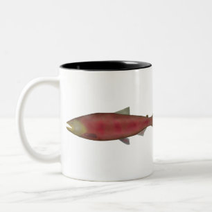 Chinook Salmon - Spawn Phase Two-Tone Coffee Mug