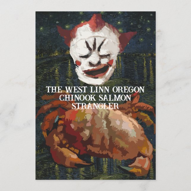 Chinook Salmon Strangler West Linn Oregon Portland Holiday Card (Front)