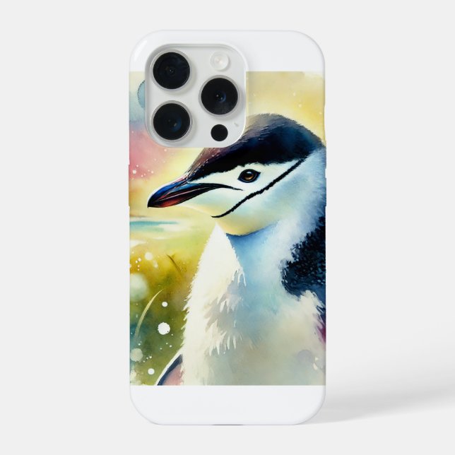 Chinstrap Penguin 210824AREF115 - Watercolor iPhone Case (Back)