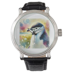 Chinstrap Penguin 210824AREF115 - Watercolor Watch