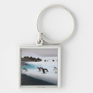 Chinstrap Penguins Key Ring