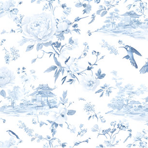 Chintz Chinoiserie Light Blue Decoupage paper.  Tissue Paper
