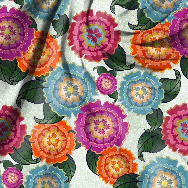 Chintz Meadow Large Scale Floral Art Seamless Fabric (Creator Uploaded)