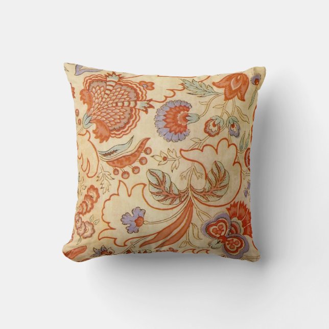 Chintz Paisley Antique Floral Pattern Cushion (Front)