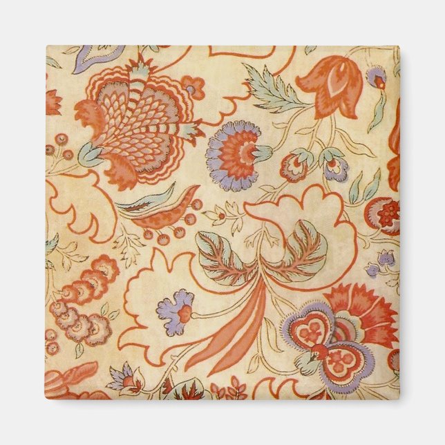 Chintz Paisley Antique Floral Pattern Magnet (Front)