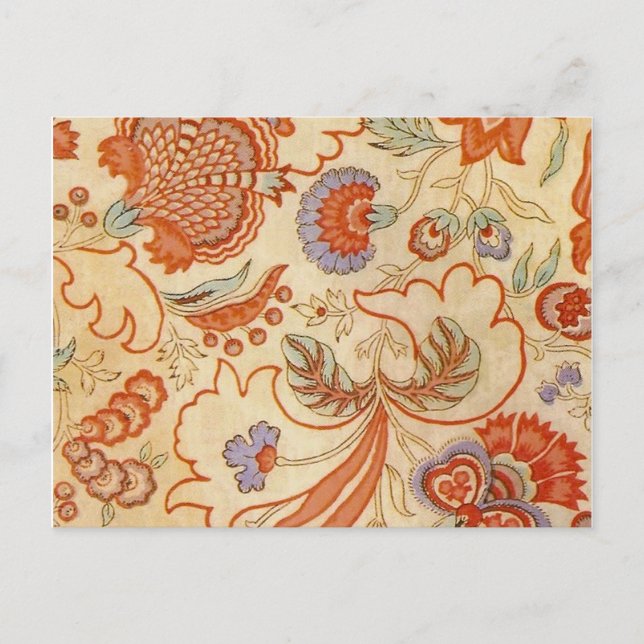 Chintz Paisley Antique Floral Pattern Postcard (Front)