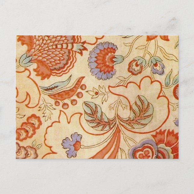 Chintz Paisley Antique Floral Pattern Postcard (Front)