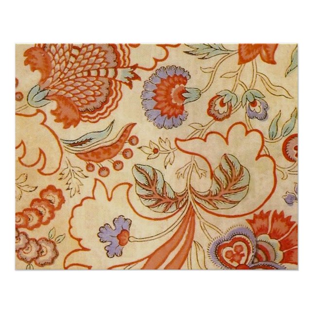 Chintz Paisley Antique Floral Pattern Poster (Front)