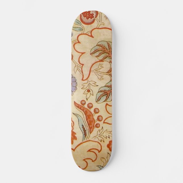 Chintz Paisley Antique Floral Pattern Skateboard (Front)