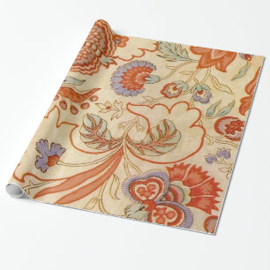 Chintz Paisley Antique Floral Pattern Wrapping Paper
