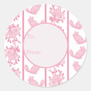 Chintzy Chinchilla Gift Sticker (Pink) 