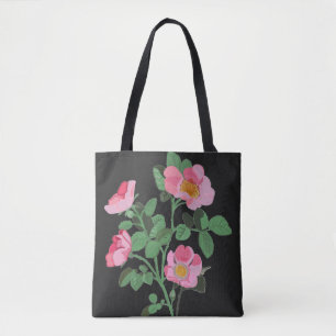 Chintzy Dark Pink Wild Rose Tote Bag