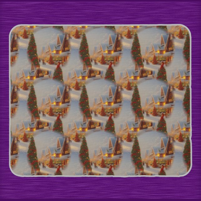 Chintzy Village Christmas Tree Snow Globe Pattern Mouse Mat (Creator Uploaded)