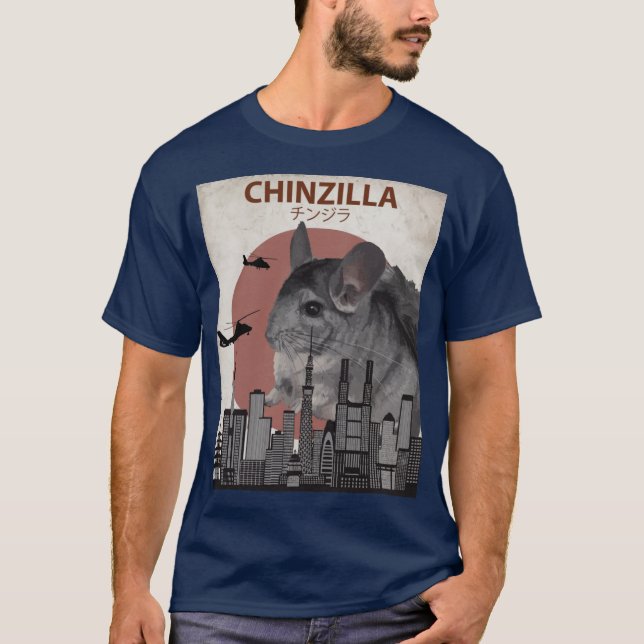 Chinzilla Giant Chinchilla Monster T-Shirt (Front)