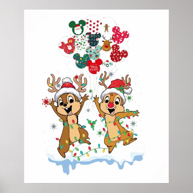chip and dale christmas poster (Front)
