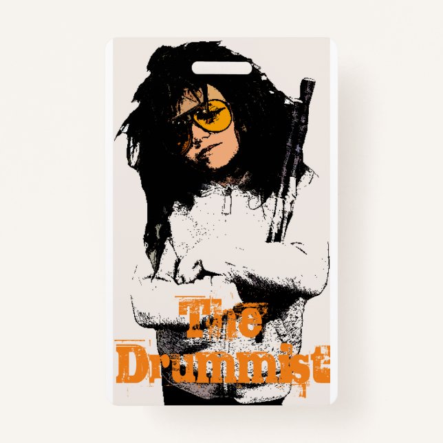 Chip Barkhouse Is The Drummist. VIP Pass. ID Badge (Front)