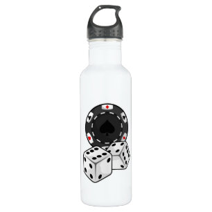 Chip & Dice for Poker 710 Ml Water Bottle