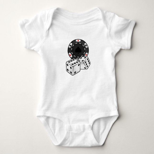 Chip & Dice for Poker Baby Bodysuit (Front)