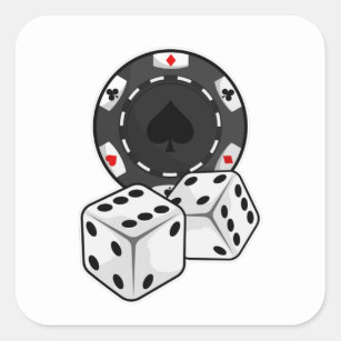 Chip & Dice for Poker Square Sticker