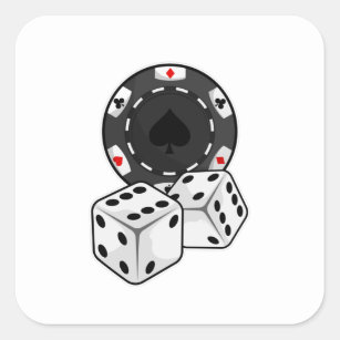 Chip & Dice for Poker Square Sticker