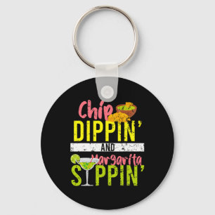 Chip Dippin And Margarita Sippin Cinco De Mayo Key Ring