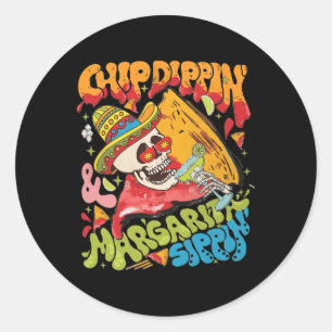 Chip Dippin Margarita Sippin Cinco De Mayo Classic Round Sticker
