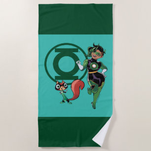 Chip & Green Lantern Beach Towel