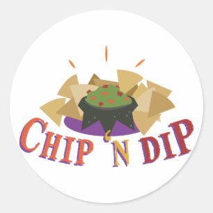 Chip N Dip Classic Round Sticker