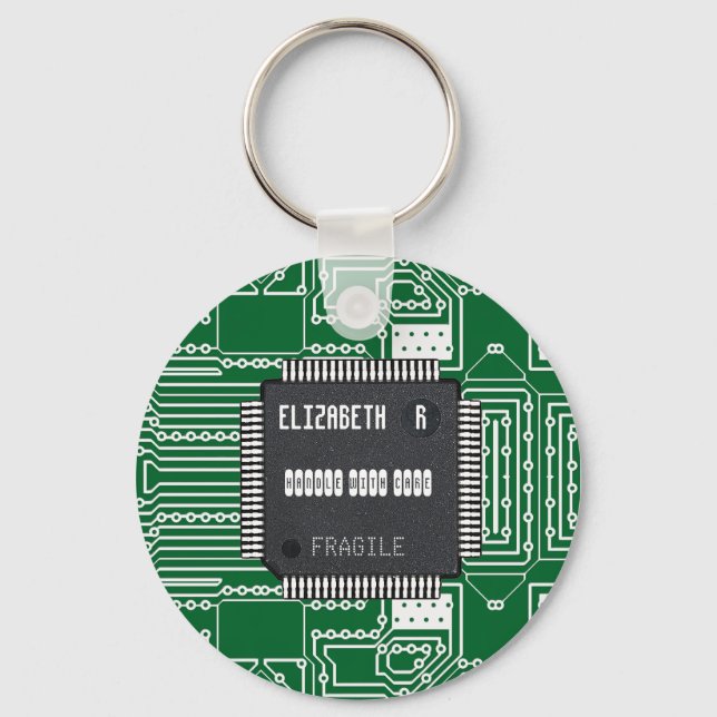 Chip On Printed Circuit Board With Your Name Key Ring (Front)